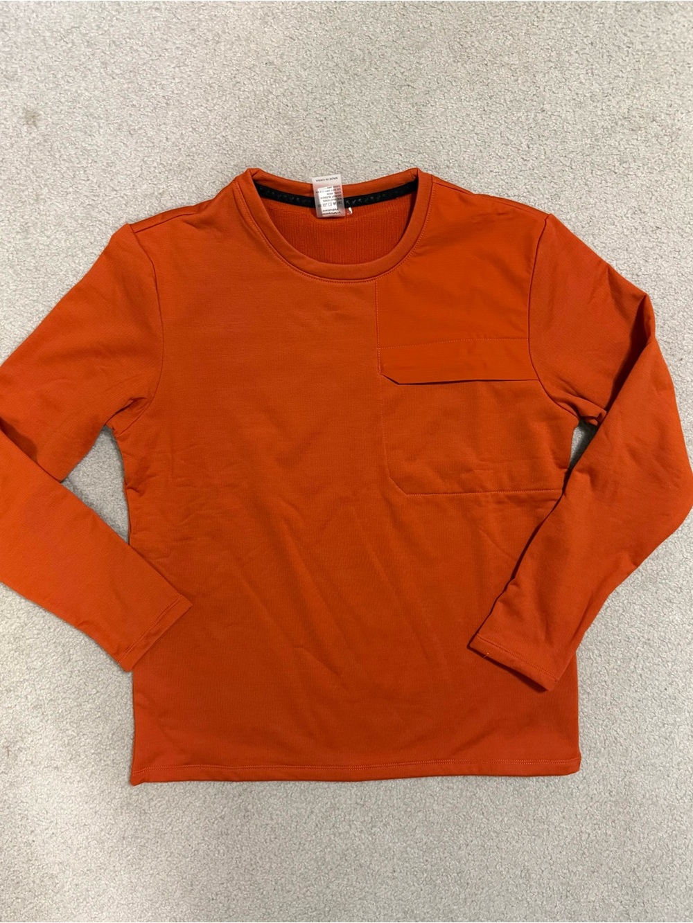 NWT Long-Sleeve Pocket Top - Rustic Orange XL